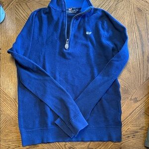 Vineyard Vines Men's Navy Zip-Up Sweater